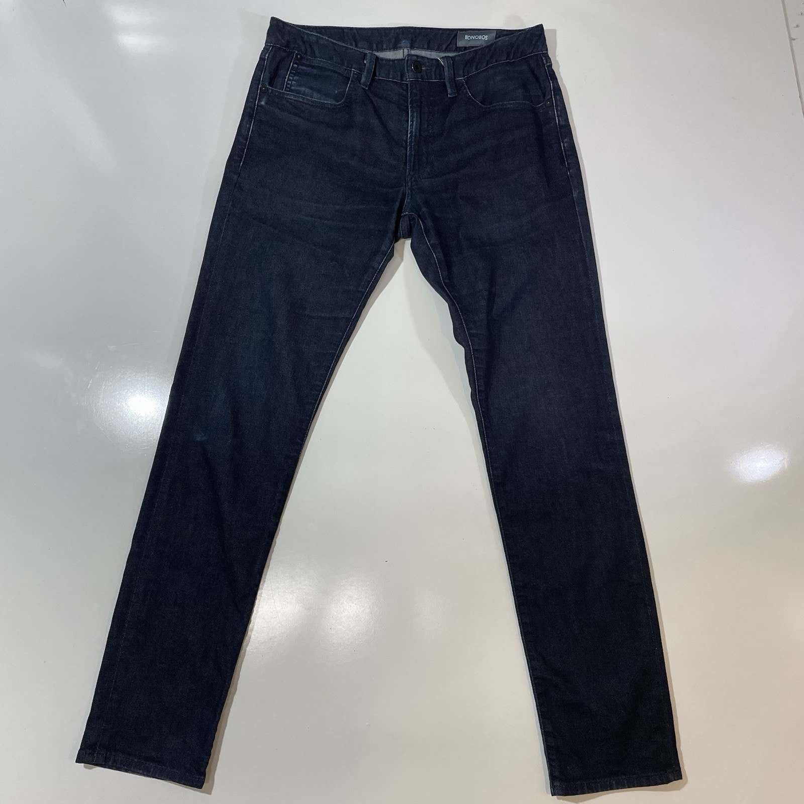 Bonobos Men’s The Jetsetter Jeans 31x32 Slim Fit Dark Blue Denim Stretch Casual